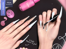 Lexa - Clear Coffin Nails
