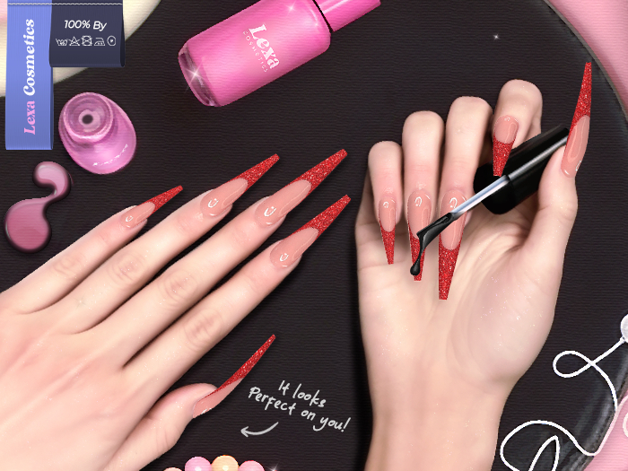Lexa - Firea Coffin Nails