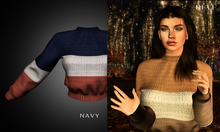 REVE- Autumn Knit Stripes - Navy