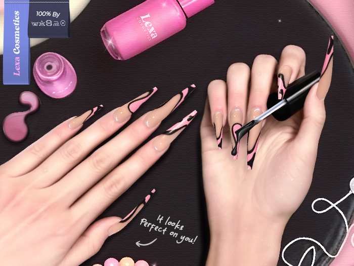 Lexa - Gum Coffin Nails 