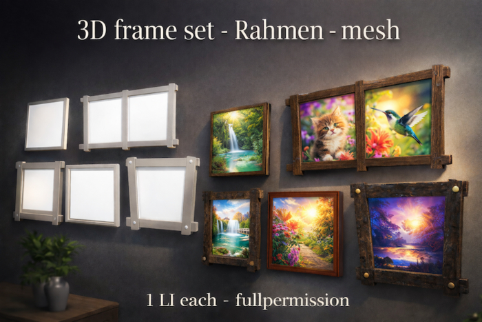 3D frame set - Rahmen - mesh