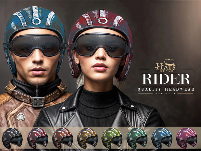 [HW] PREMIUM DISTRESSED RIDER HELMETS GOGGLES