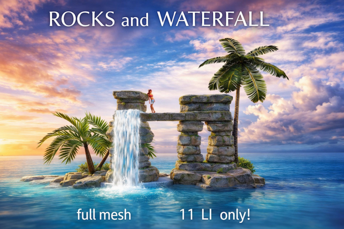 ROCKS and WATERFALL mesh