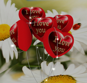 I LOVE YOU Heart Balloons  