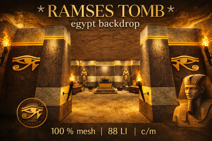 * * RAMSES TOMB *   egypt backdrop