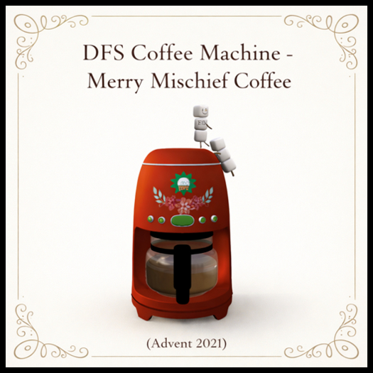 DFS Coffee Machine - Merry Mischief Coffee - ACTUAL ITEM