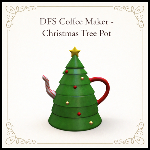 DFS Coffee Maker - Christmas Tree Pot - ACTUAL ITEM