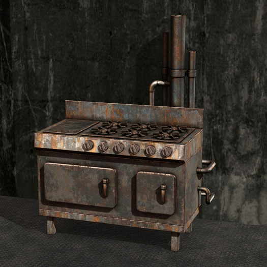 {Unflat Stuff} Decayed Kitchen Stove
