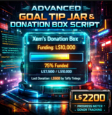 Advanced Goal Tip Jar & Donation Box LSL Script with Progress Meter | Full Perm | Smart Fundraising System