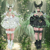 InStyle*Nymph of roses*FULL SET White+RARE-KUPRA//ADDON NATURAL