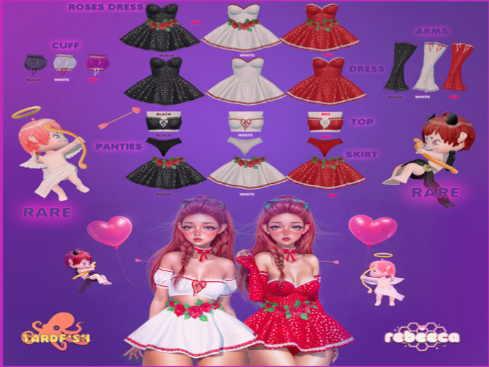 .reBEEca. Juliet Dress Roses Red - Waifu