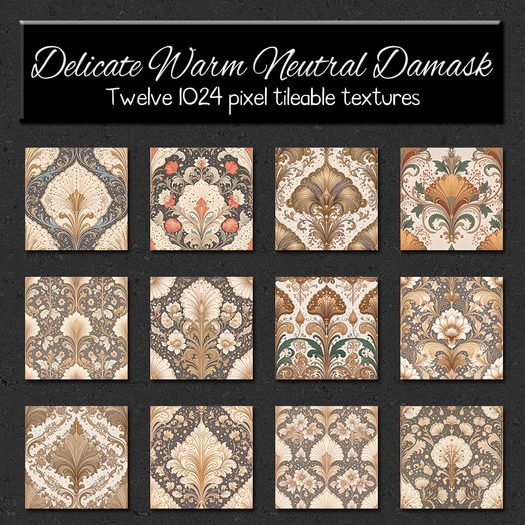 *Wallflowers* Delicate Warm Neutral Damask