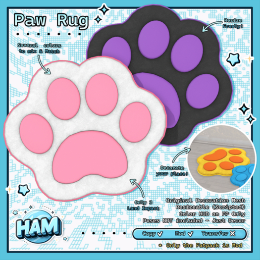 HAM. Paw Rug / Fatpack