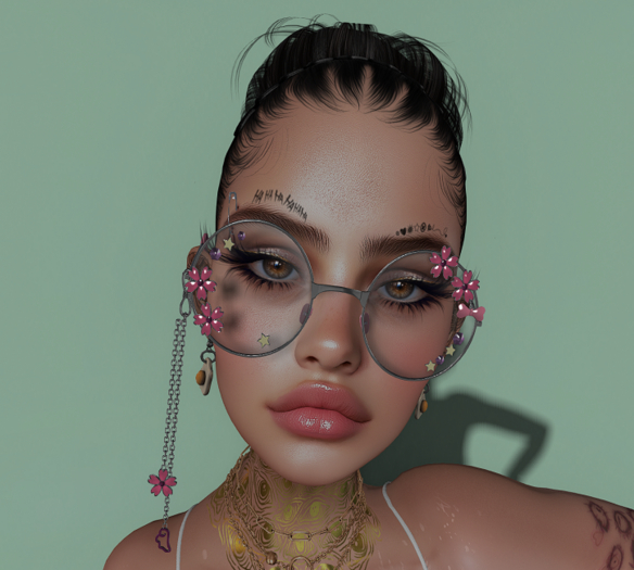 -FLUID- round flower Glasses- Barb