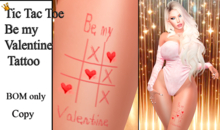 Be My Valentine Tic Tac Toe Tattoo