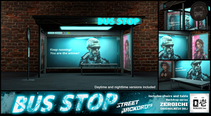 *ZEROICHI* BUS STOP Backdrop