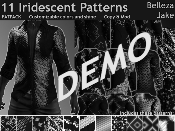DEMO: Iridescent Collared Shirt for Jake - 11 Patterns