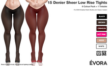 EVORA - 15 Denier Sheer Low Rise Tights