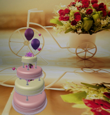 Wedding cake with balloons  