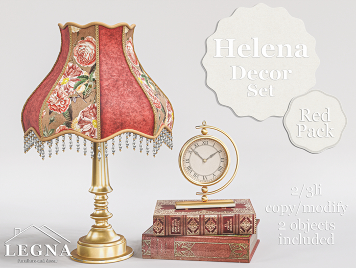 - Legna - Helena Decor Set (Red Pack)