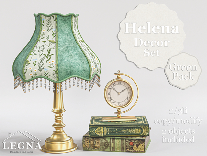 - Legna - Helena Decor Set (Green Pack)