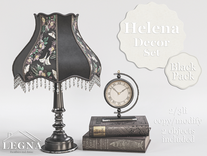 - Legna - Helena Decor Set (Black Pack)