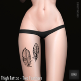 [OAKLI] Thigh Tattoo - 2 Feathers