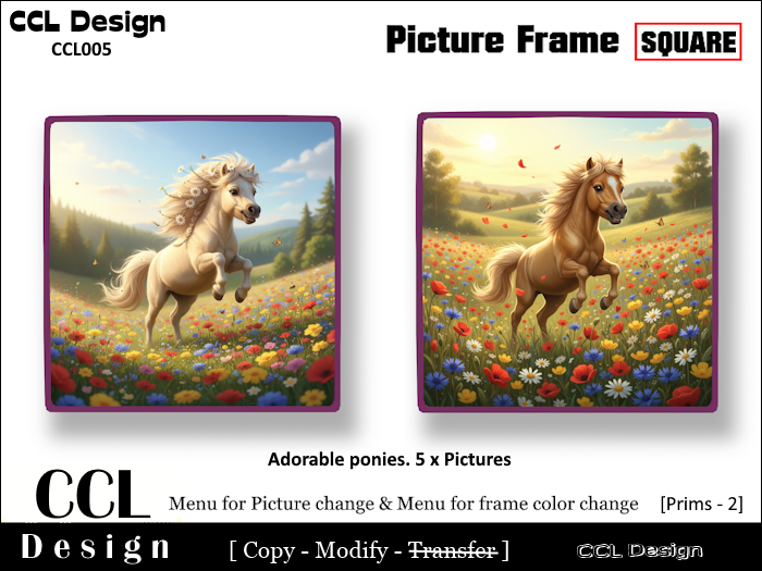 CCL Design - 5 x Pictures - Picture Frame CCL005