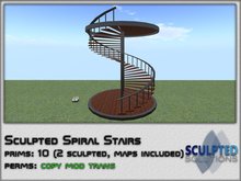 Sculpted Spiral Stairs FULL PERMISSION! WITH SCULPT MAPS!
