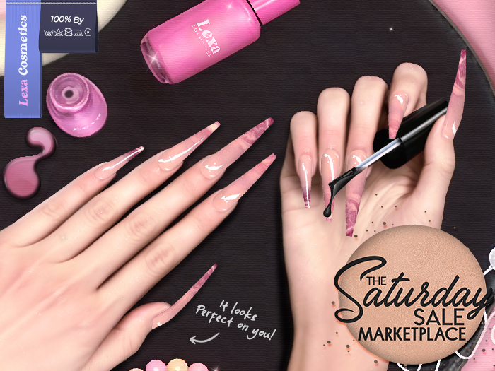 Lexa - Marble Coffin Nails TSS MP SALE