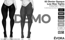 EVORA - 60 Denier Opaque Low Rise Tights - Demo