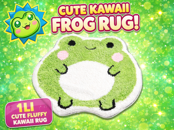 PixelHalo - Kawaii Frog Rug