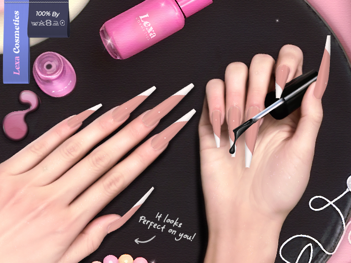 Lexa - Vanilla Coffin Nails 