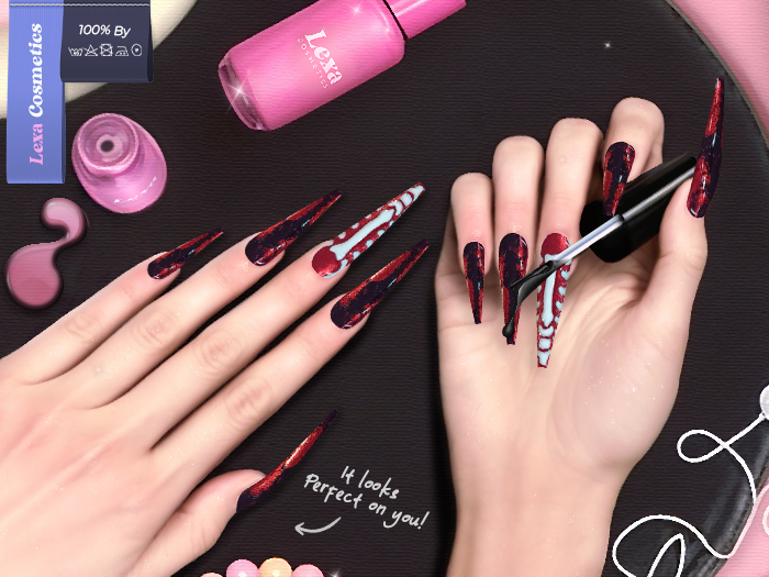 Lexa - Ribbed Coffin Nails 