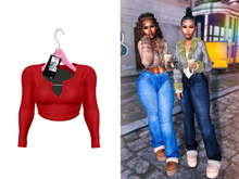 [Brior] Abby Button Up - (Red)