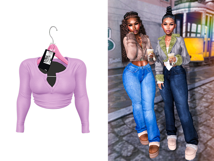 [Brior] Abby Button Up - (Purple)