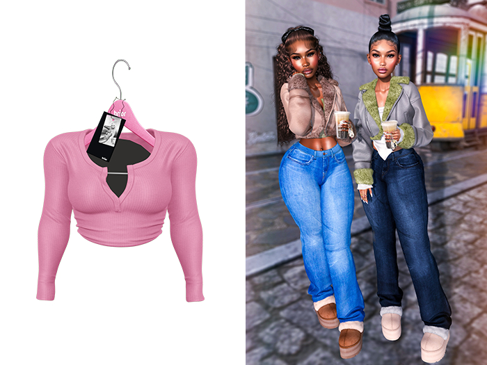 [Brior] Abby Button Up - (Pink)
