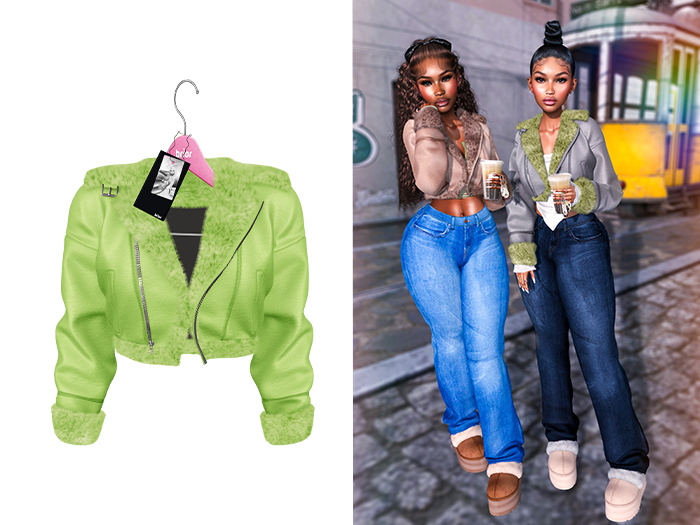 [Brior] Abby Leather Jacket - (Green)