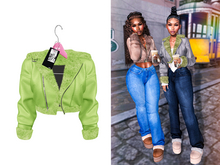 [Brior] Abby Leather Jacket - (Green)