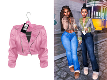[Brior] Abby Leather Jacket - (Pink)