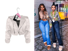 [Brior] Abby Leather Jacket - (White)