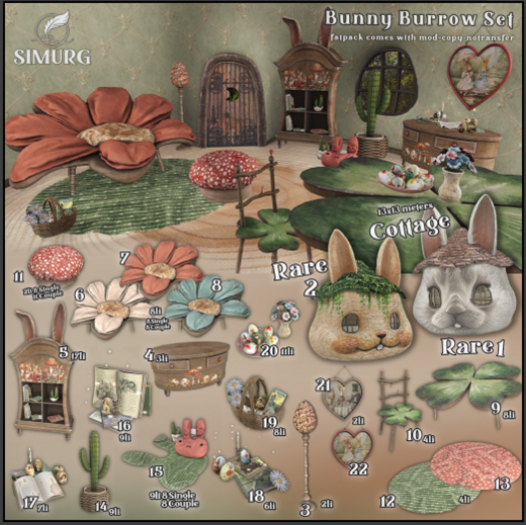 02. Simurg - Bunny Burrow - Cottage - RARE