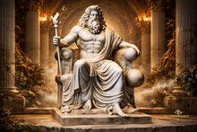 Majestic Deity in Marble Statue – Regal Divine Decor Sculpture