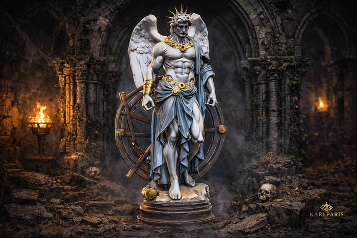 Guardian of the Celestial Statue – Divine Sentinel Decor