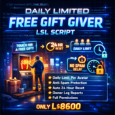 Daily Limited Free Gift Giver LSL Script – Anti-Spam Touch Giver with Logging | Full Permissions