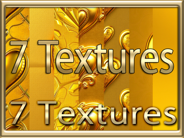 [ Heart Gold 01 ] 7 Textures