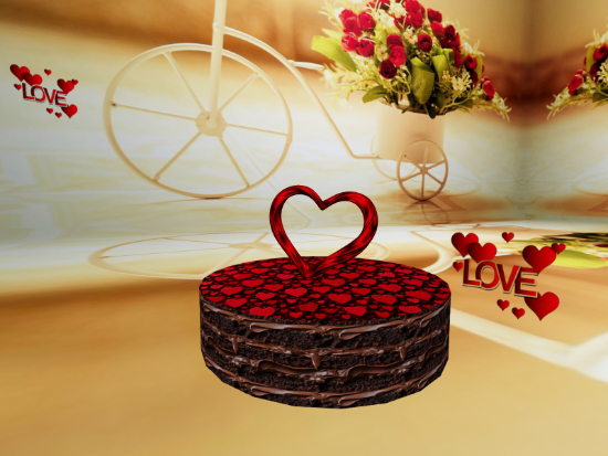 Heart chocolate cake  