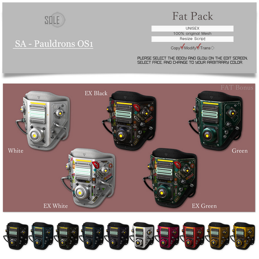 :::SOLE::: SA - Pauldrons OS1 (Fat Pack)