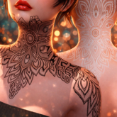 [CAROL G] Kai Chest/Neck Tattoo - 3 Colors