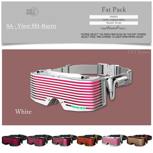 :::SOLE::: SA - Visor Slit-Ray01(Fat Pack)